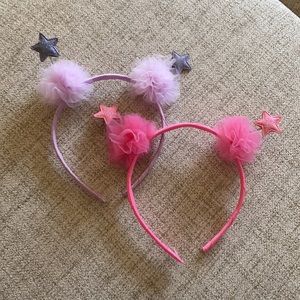 NEW Pom Pom and stars headband set of 2